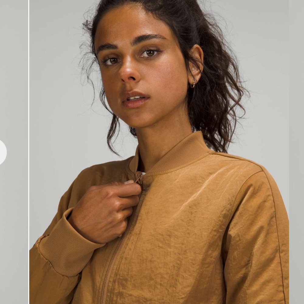 Lululemon Gold/ Tan Reversible Bomber Jacket